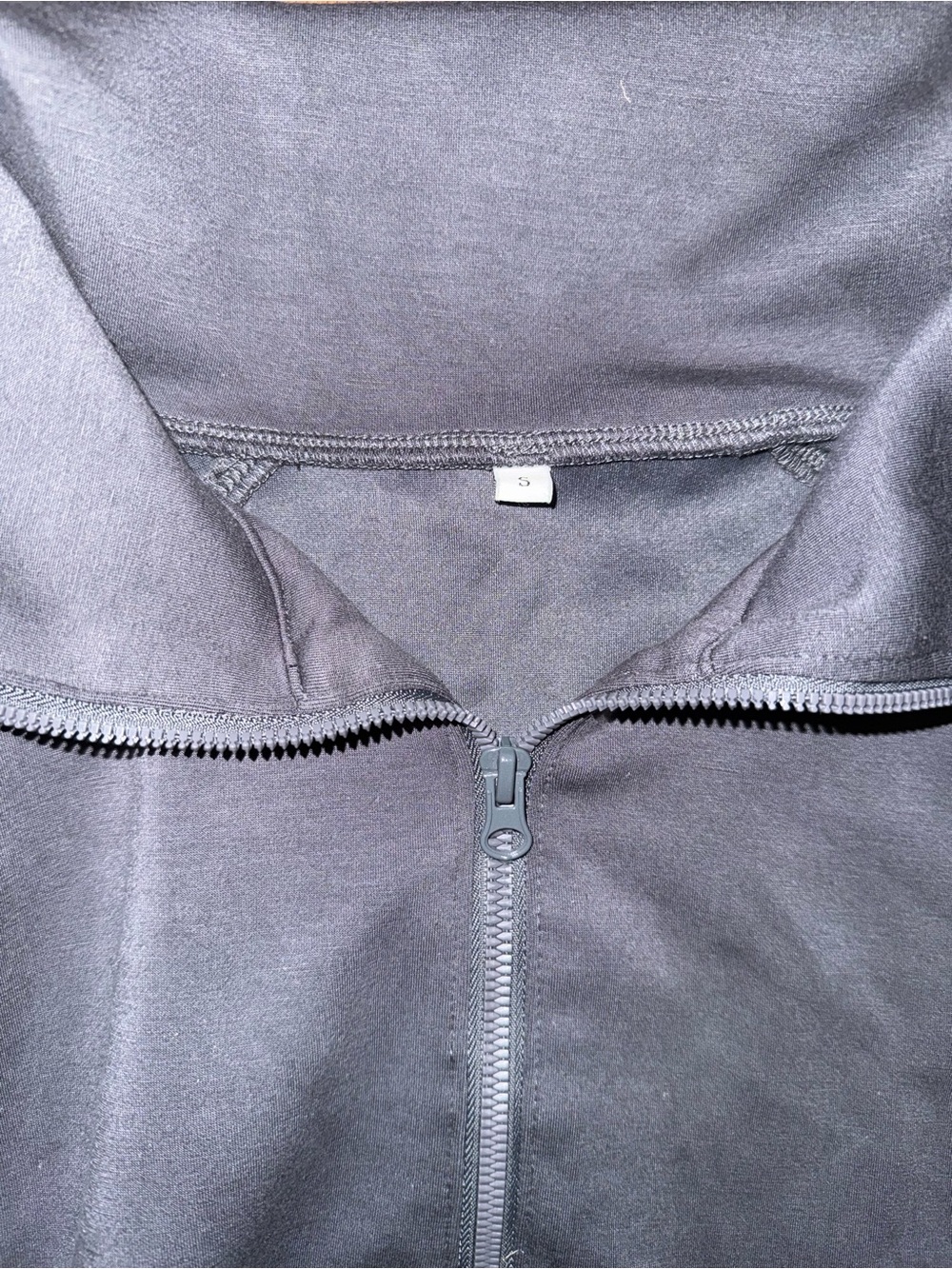 Amazon Women's Dark Gray Half-Zip Sweatshirt and Wide-Leg Sweatpants Set - Picture 2 of 5